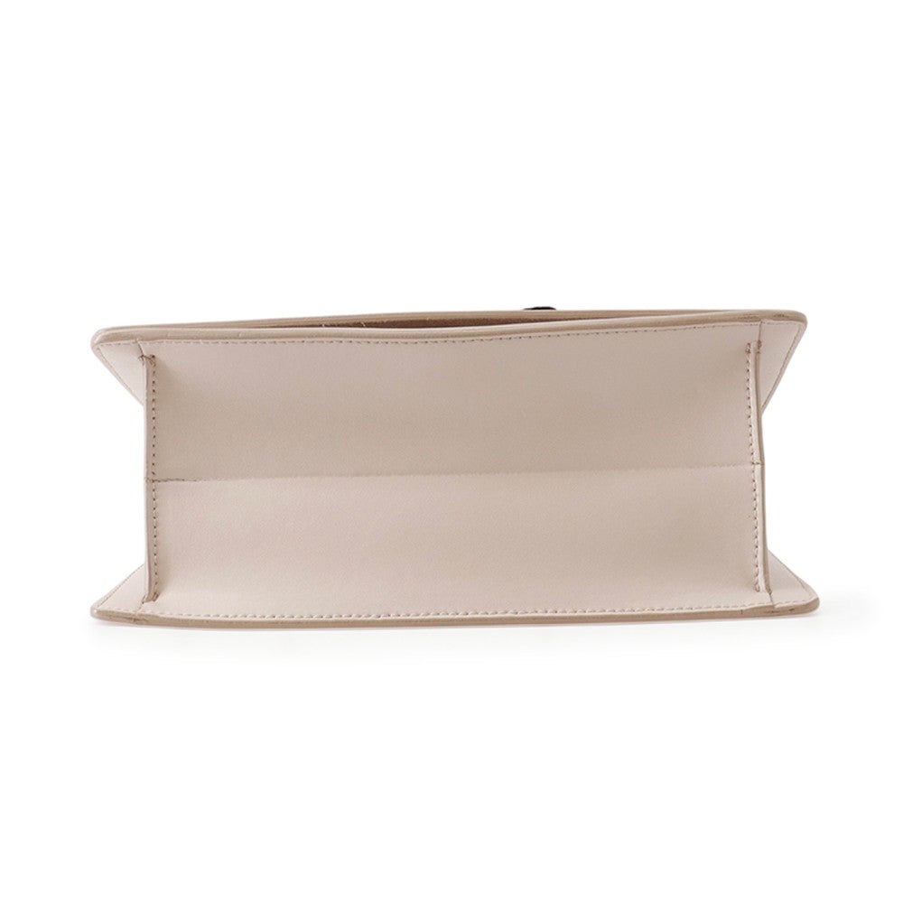 Ferragamo Ribbon Pattern Flap Shoulder Bag Light Pink/Black21G906 Leather