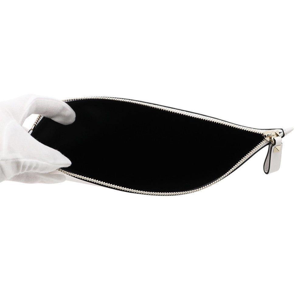 Valentino Garavani 21 Stainless Steel Milan Collection Limited Edition Clutch Bag White/MulticolorVW9P0269MNQ Leather