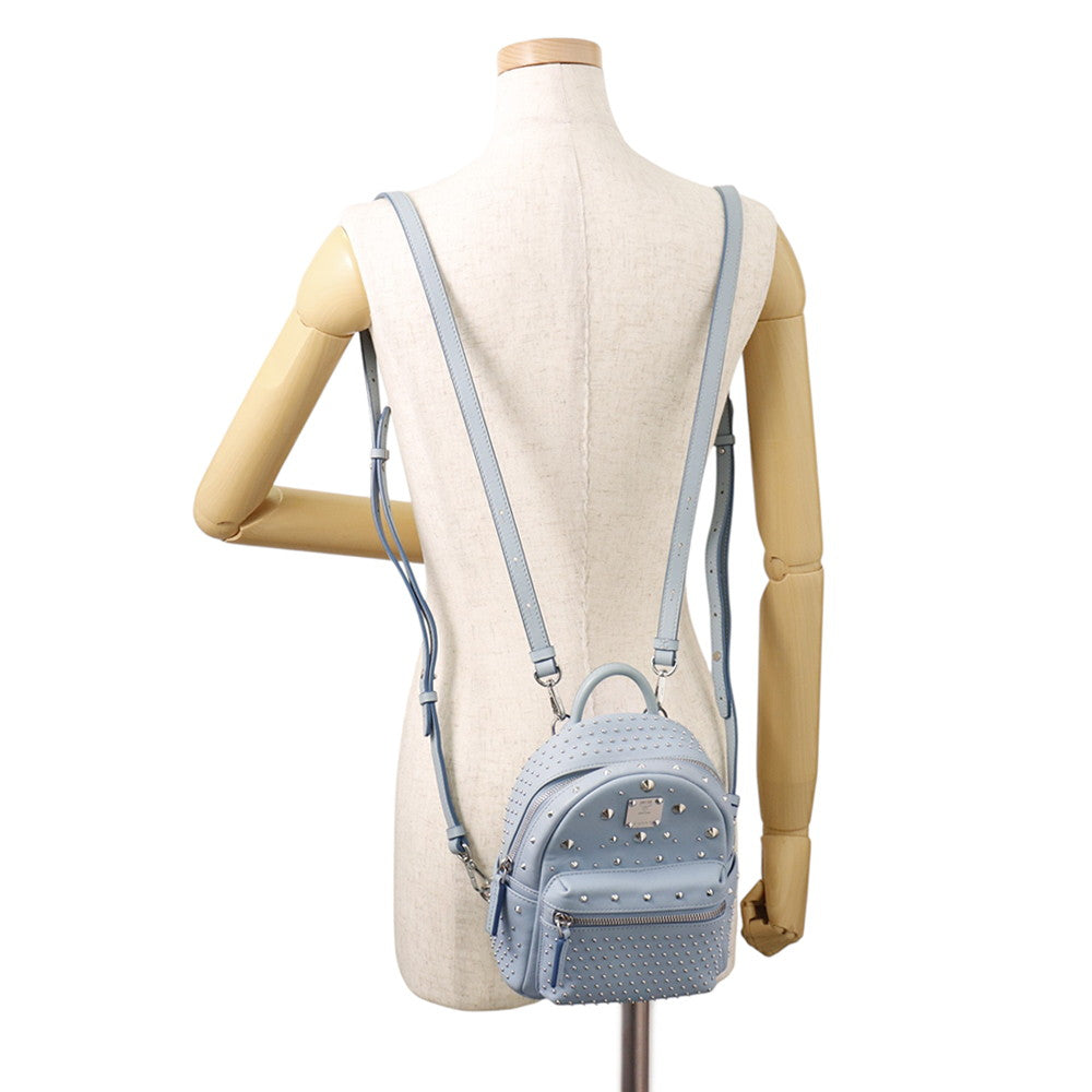 MCM Stark Special Bebeboo Backpack Light BlueMMK6SVE71LS001 Leather