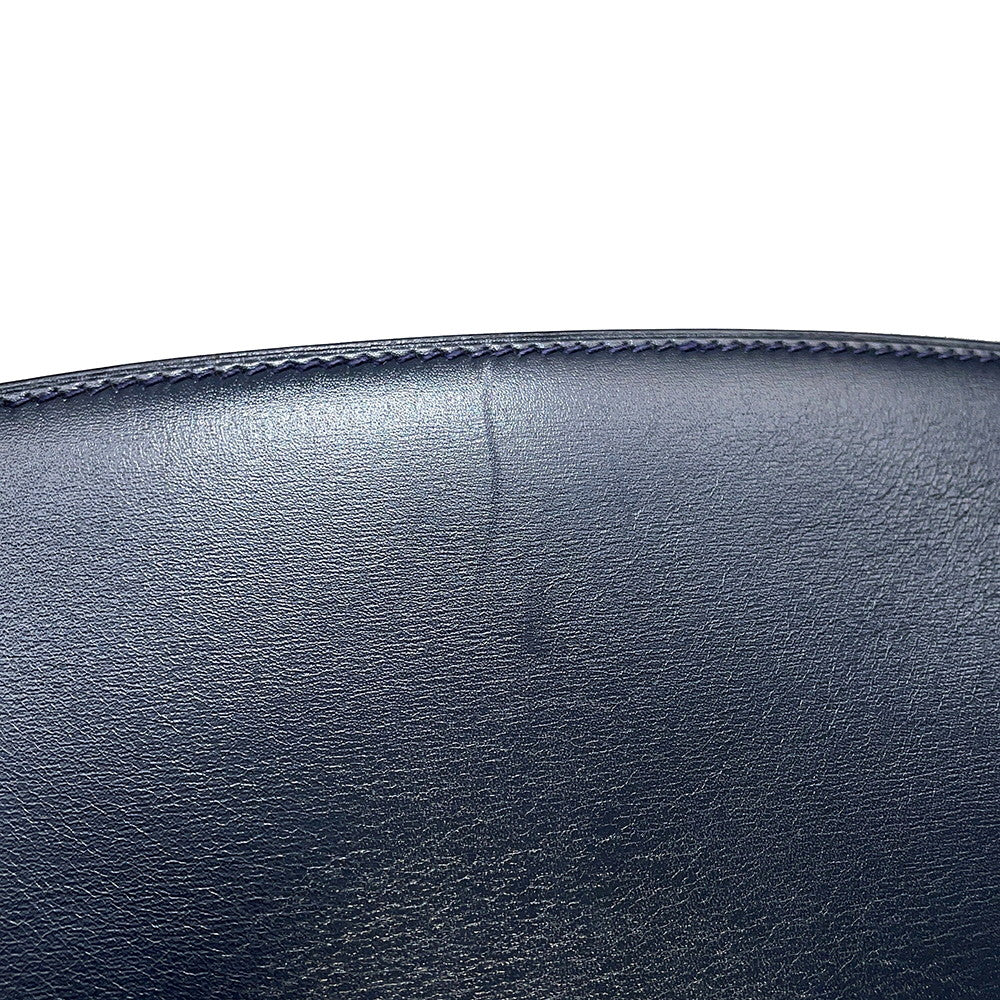 HERMES Kelly Sports GM Blue Indigo Box Calf Leather