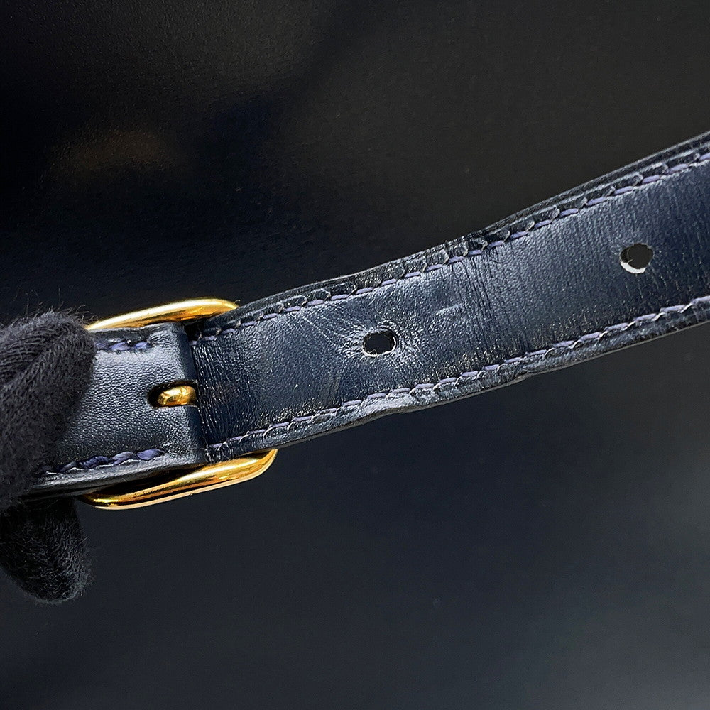 HERMES Kelly Sports GM Blue Indigo Box Calf Leather