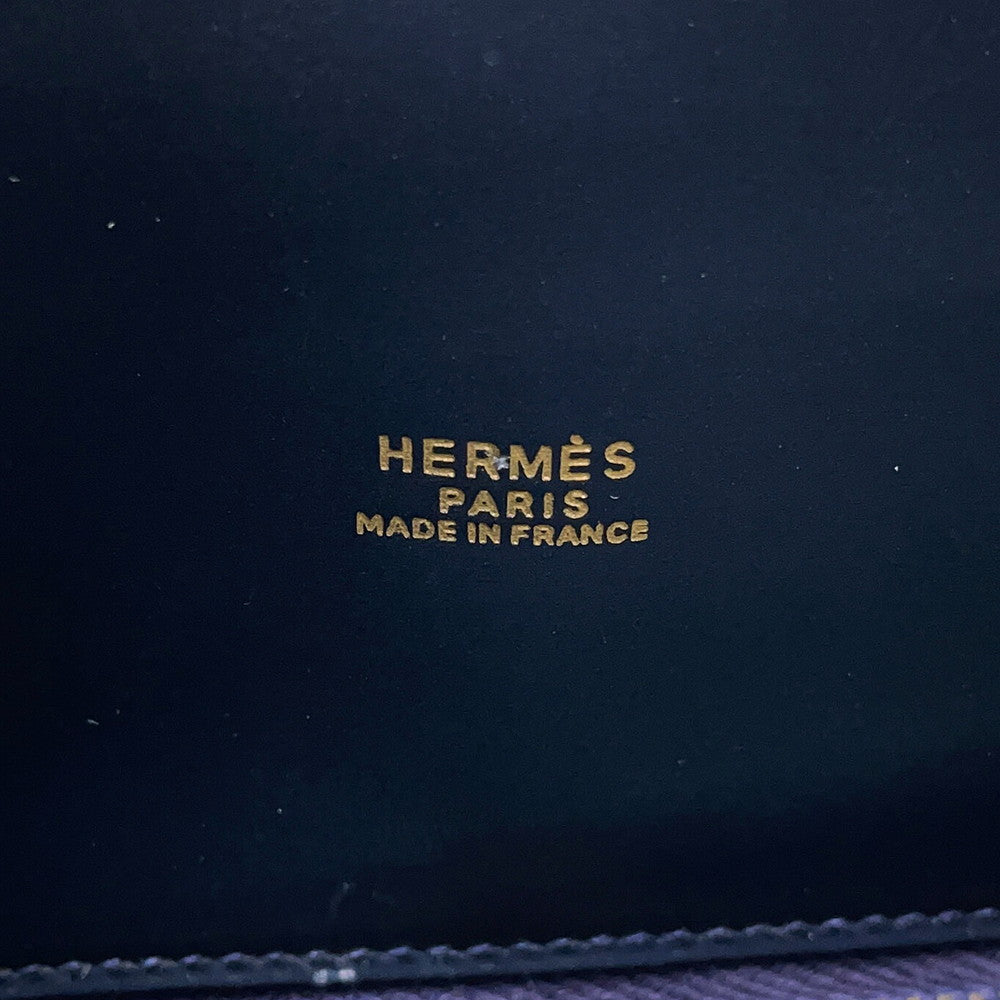HERMES Kelly Sports GM Blue Indigo Box Calf Leather