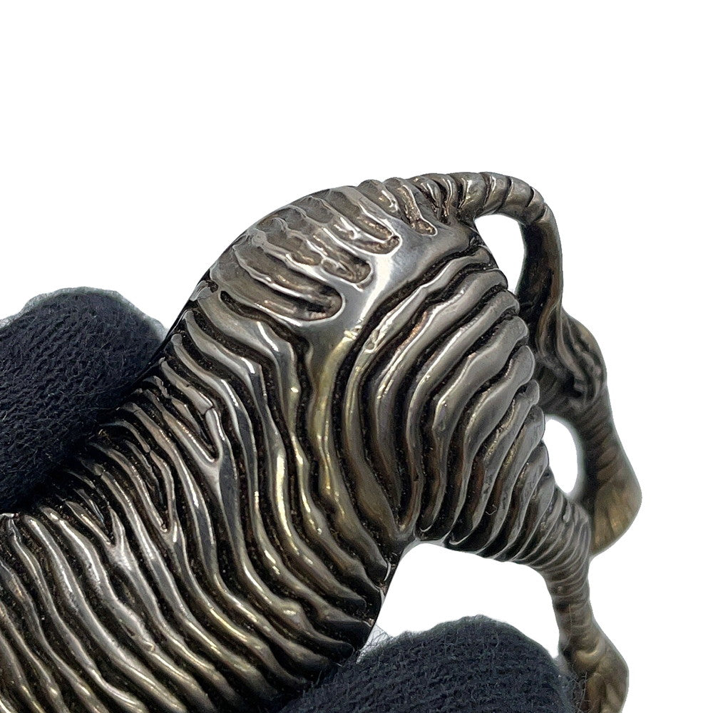 LOUIS VUITTON Chapman Zebra Bag Charm Silver/White PVC