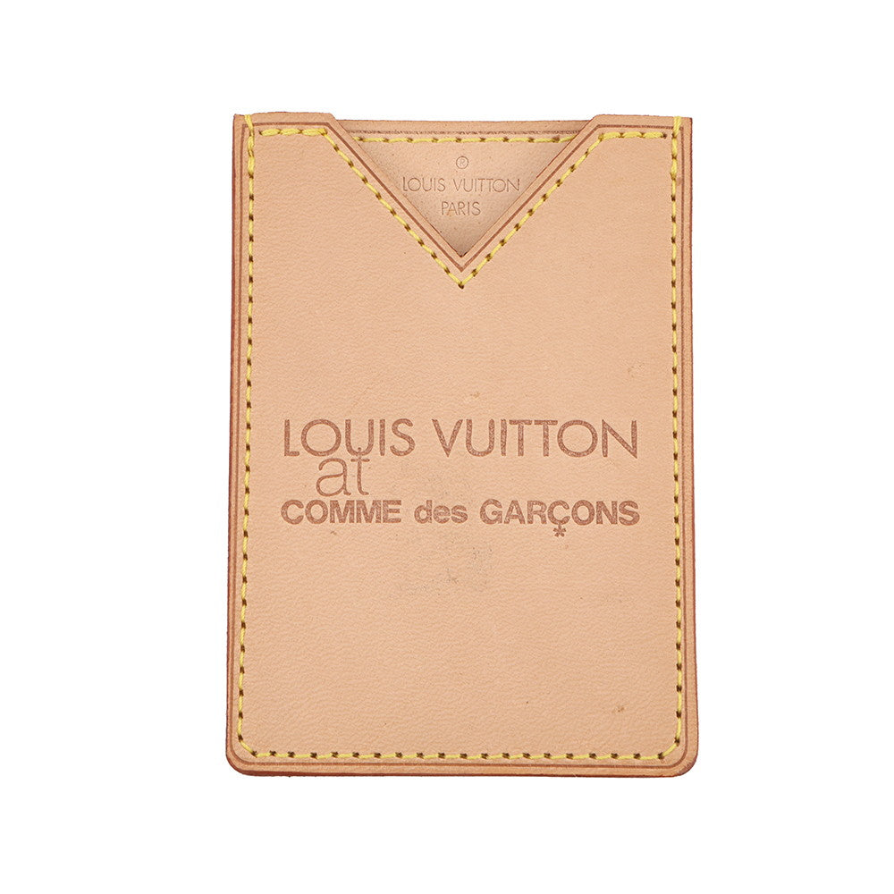 LOUIS VUITTON Comme des Garçons Collaboration Card Case Beige Leather