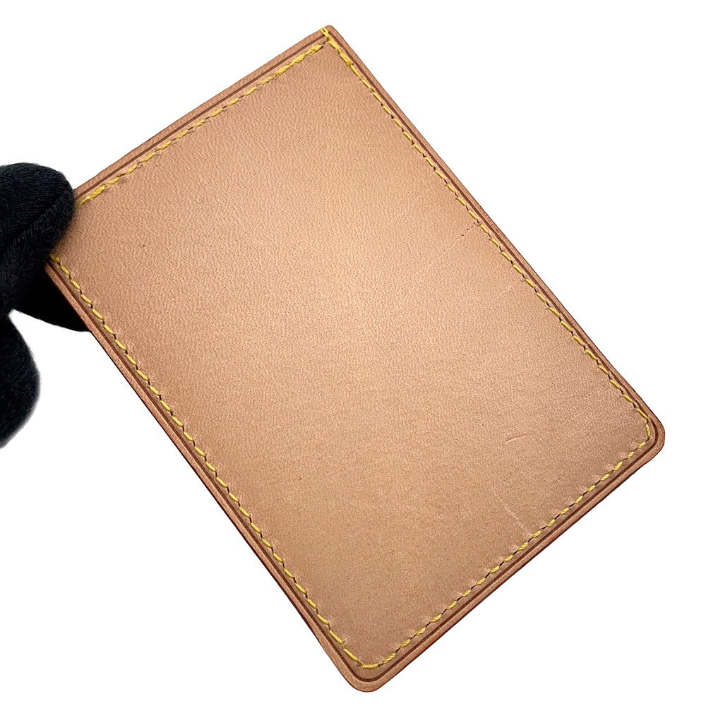 LOUIS VUITTON Comme des Garçons Collaboration Card Case Beige Leather