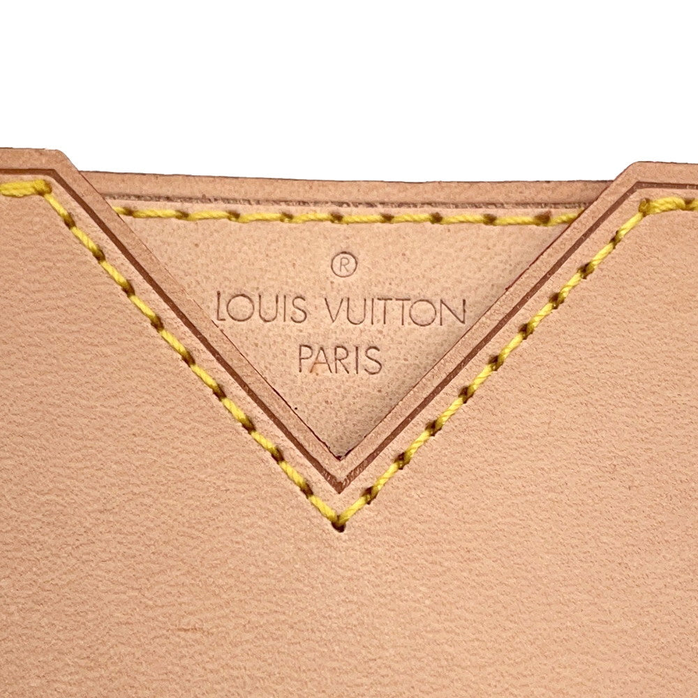 LOUIS VUITTON Comme des Garçons Collaboration Card Case Beige Leather