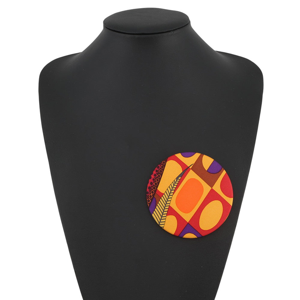 HERMES Petit H Brooch Multicolor Silk
