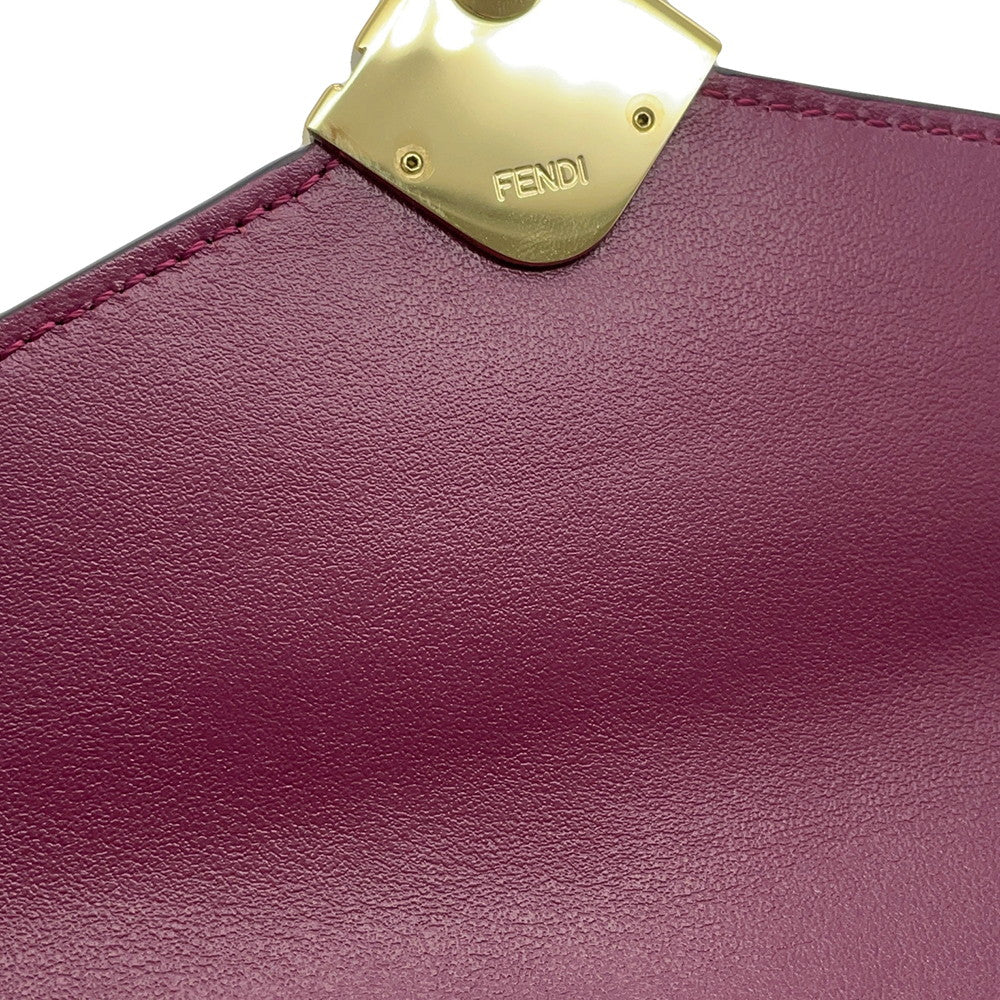 FENDI FFDiamond Chain Wallet Bordeaux/Purple8M0365 ALV4 Leather