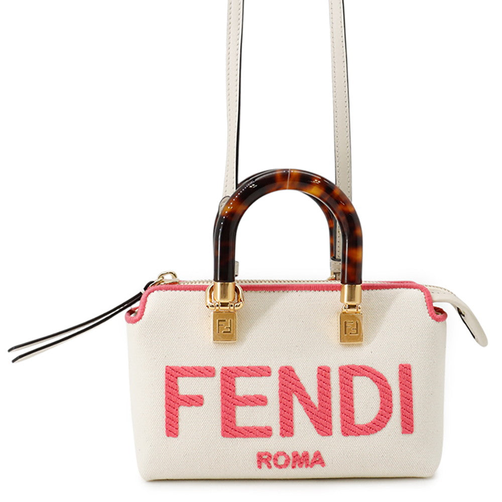 FENDI By the way White/Pink8BS067 ANVG Canvas Size Mini