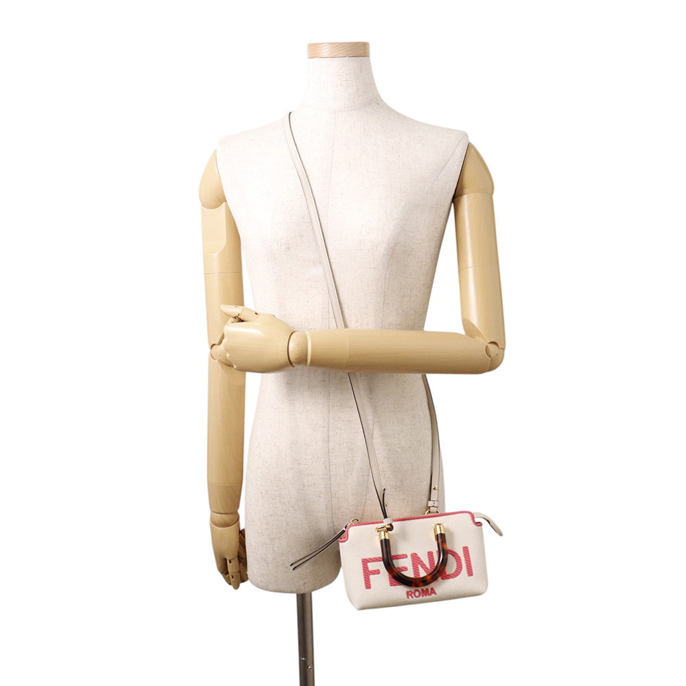 FENDI By the way White/Pink8BS067 ANVG Canvas Size Mini