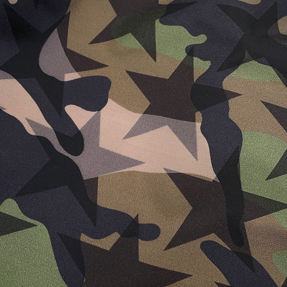 Valentino Garavani Rock Studded Camouflage Star Pattern 2-Way Tote Khaki/MulticolorLY2B0473NY0_A63 Nylon Leather
