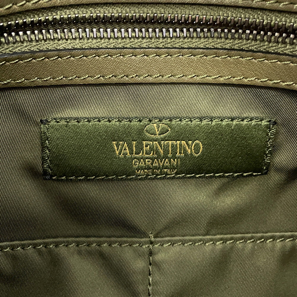 Valentino Garavani Rock Studded Camouflage Star Pattern 2-Way Tote Khaki/MulticolorLY2B0473NY0_A63 Nylon Leather