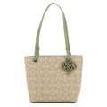LOEWE Anagram Square Tote Green/WhiteA933C05X01 Canvas Leather