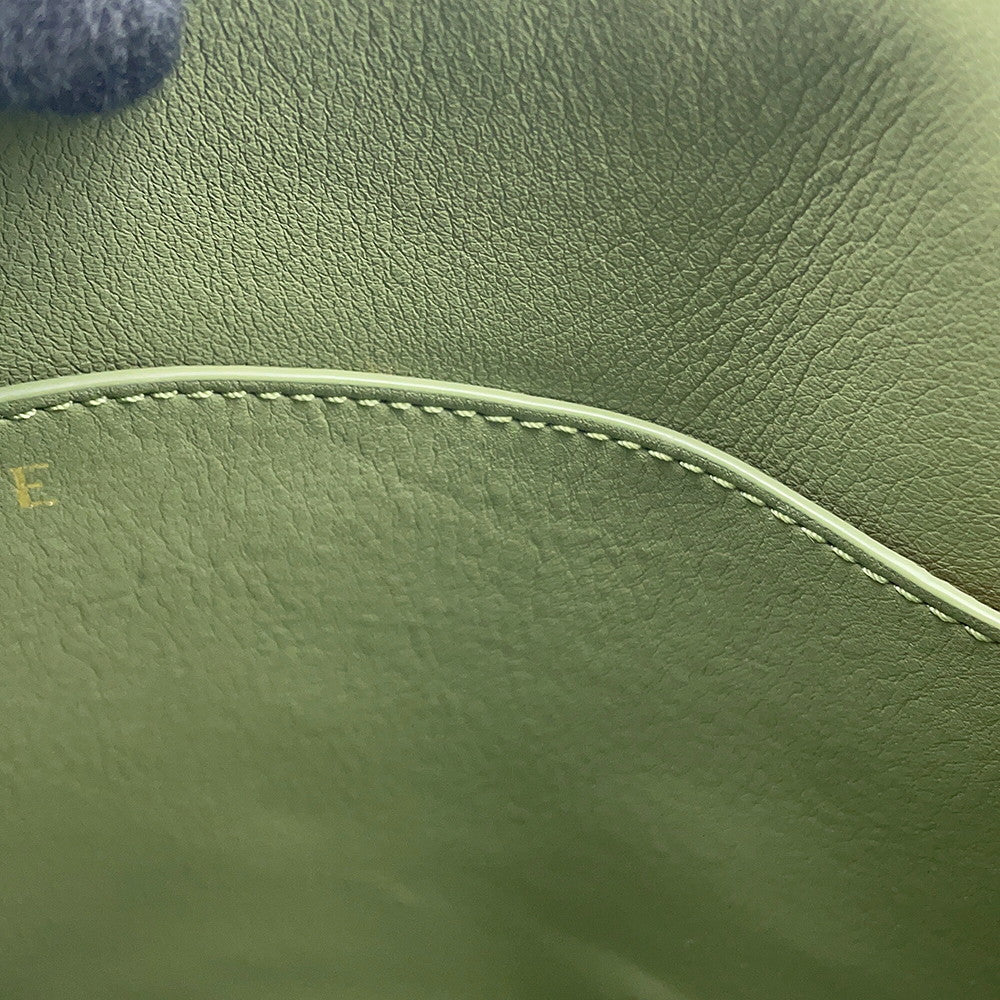 LOEWE Anagram Square Tote Green/WhiteA933C05X01 Canvas Leather