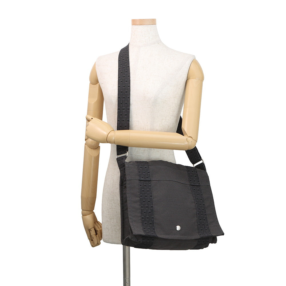 HERMES Her Line Bassas Gray Canvas Size PM