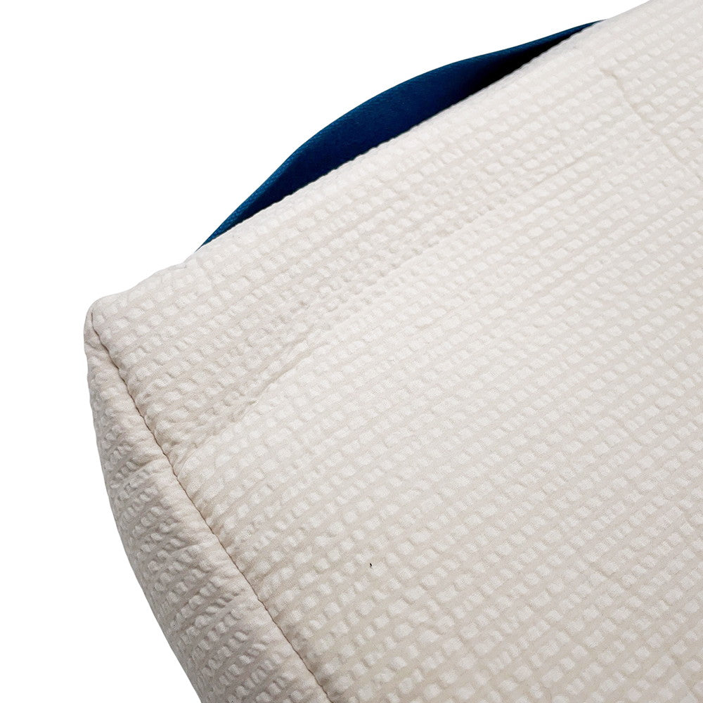 HERMES Gabriole Togo Ivory/Blue Cotton100% Size MM