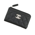 CHANEL CC Logo Matelasse Fragment Case BlackAP3982 Caviar Leather