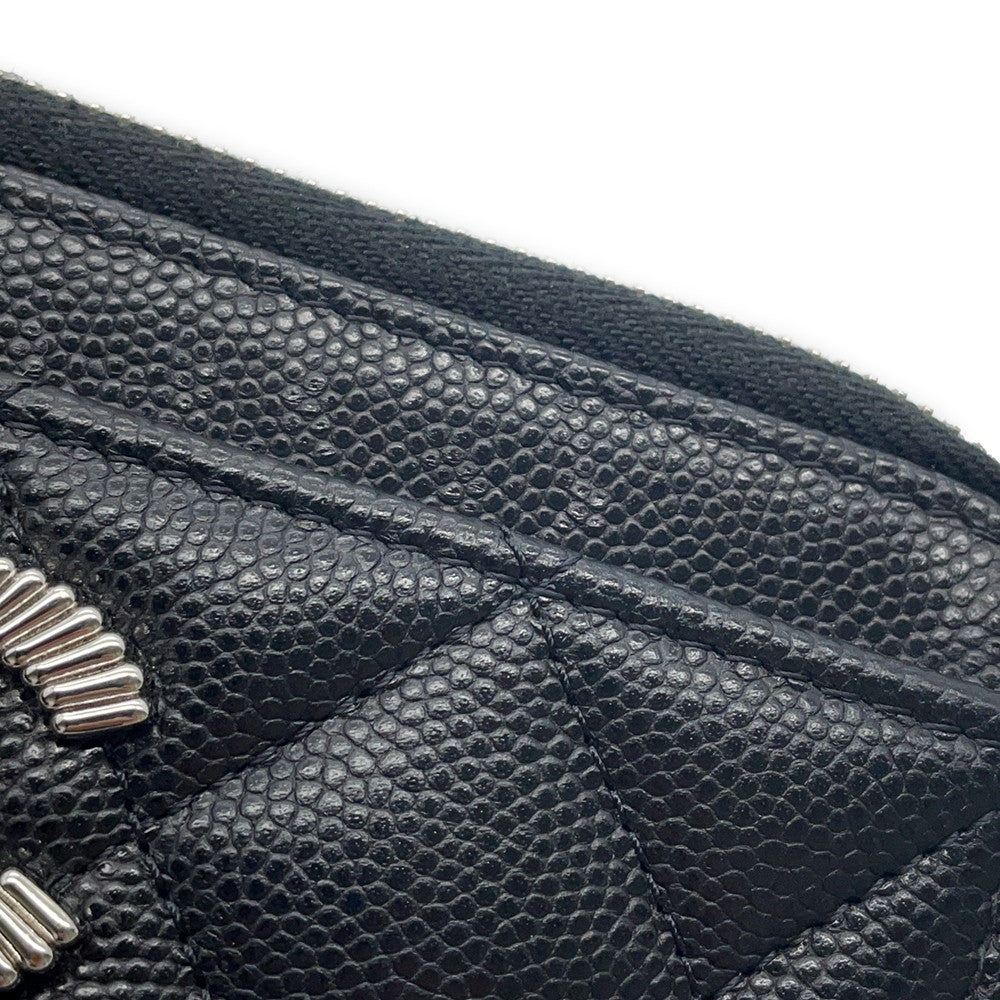 CHANEL CC Logo Matelasse Fragment Case BlackAP3982 Caviar Leather