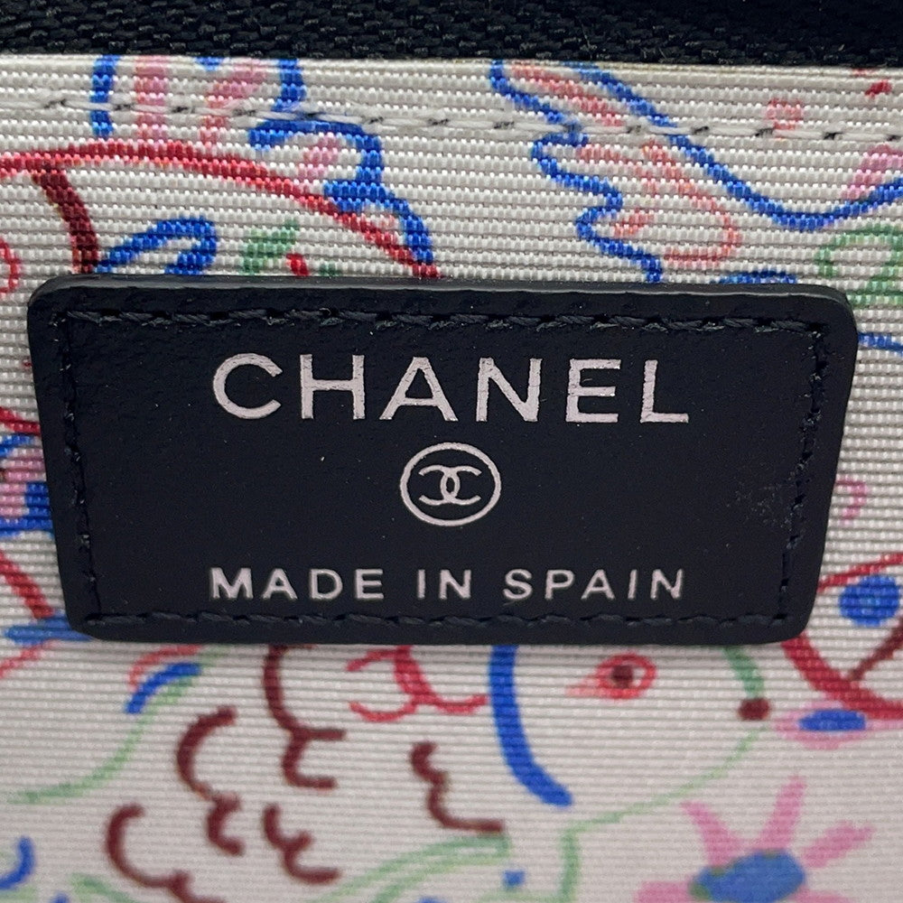 CHANEL CC Logo Matelasse Fragment Case BlackAP3982 Caviar Leather