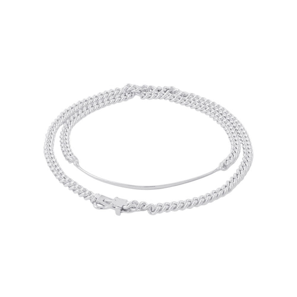 HERMES BoucleSellier Inflexible Necklace Size 42H125209B SV925