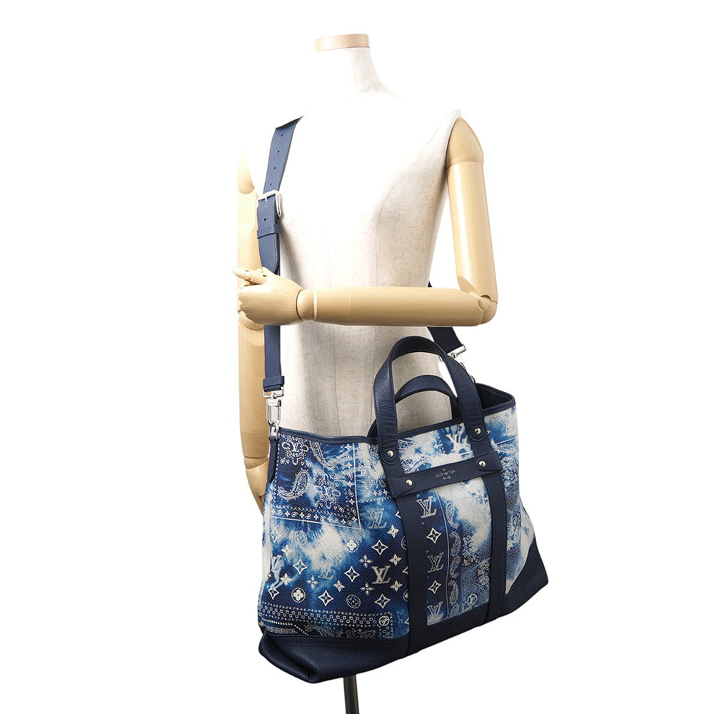 LOUIS VUITTON Trolley tote BlueM20553 Monogram ・Bandana