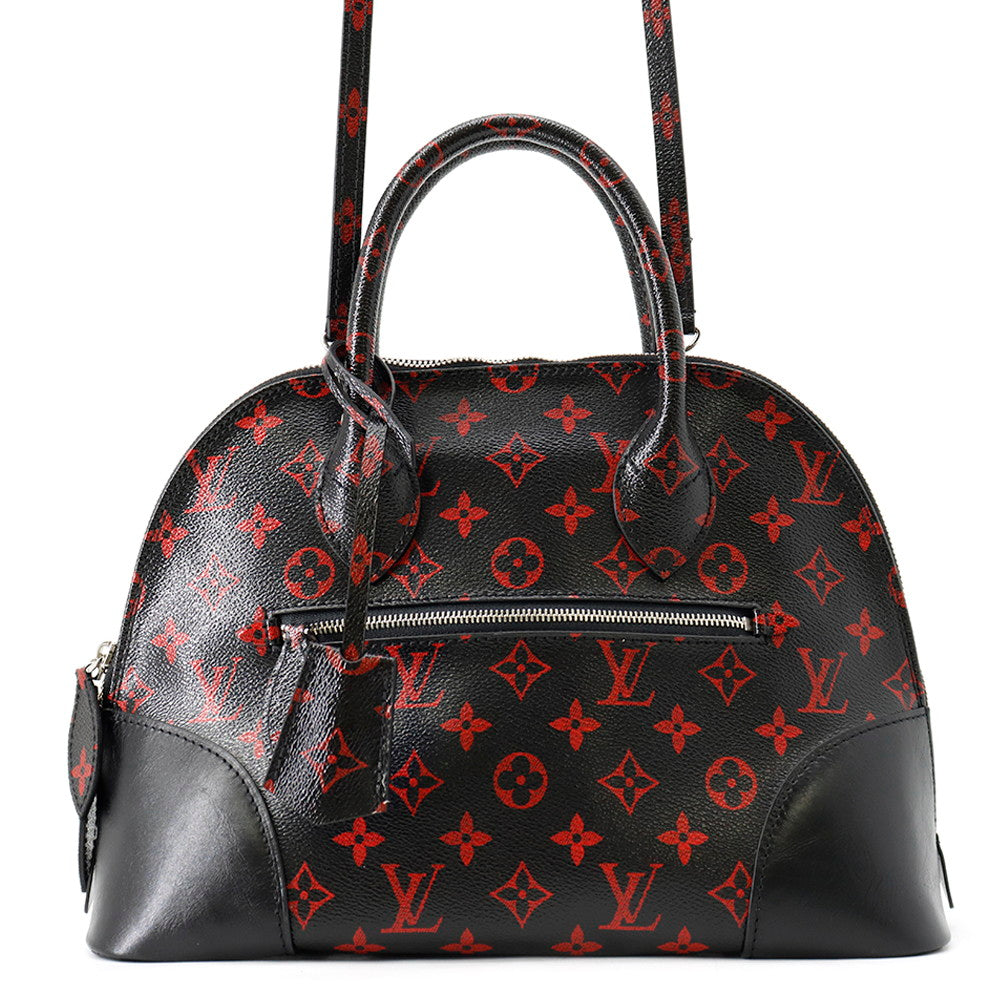 LOUIS VUITTON Alma Black/RedM41500 Monogram / Anfra Rouge Size PM