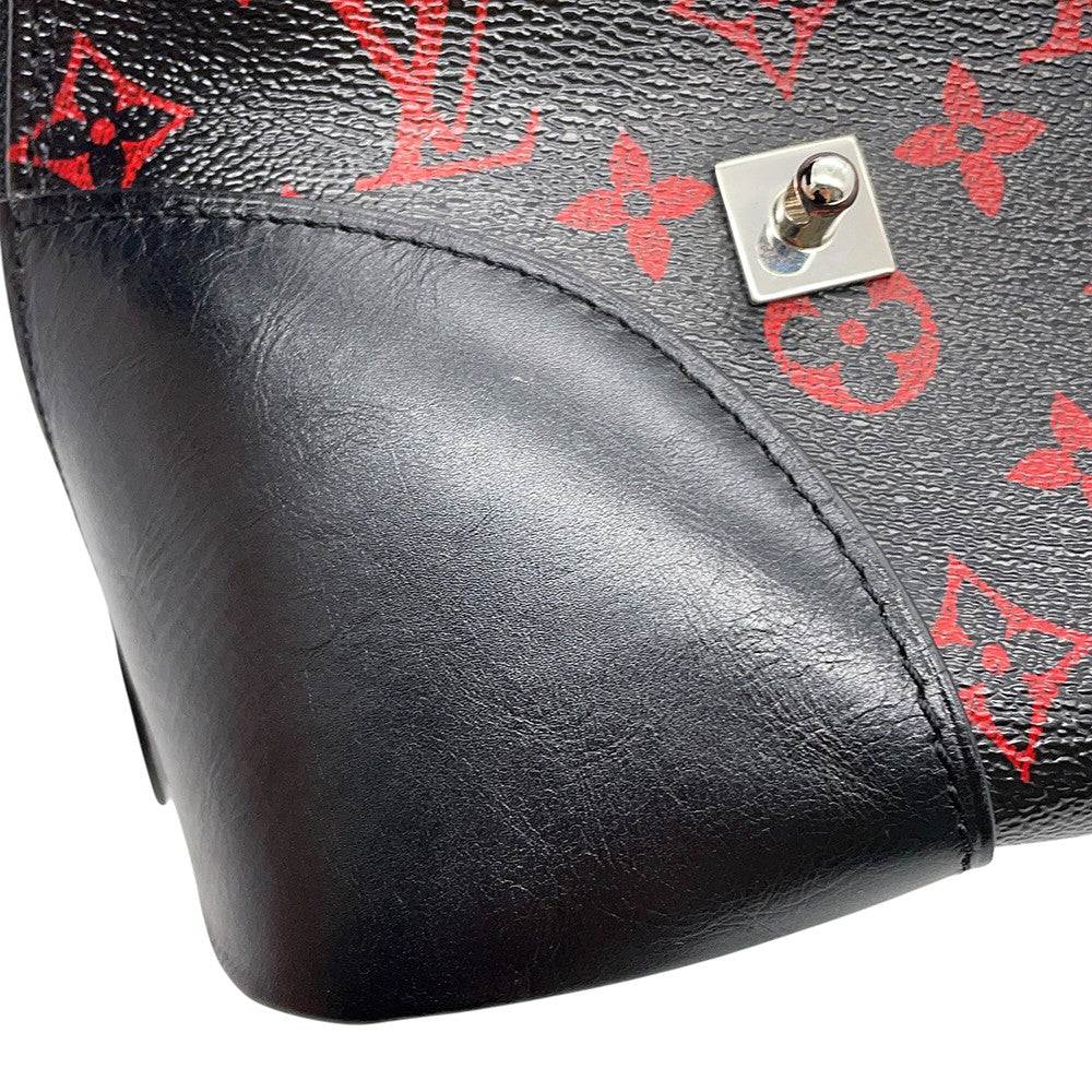 LOUIS VUITTON Alma Black/RedM41500 Monogram / Anfra Rouge Size PM