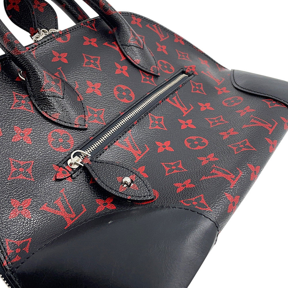 LOUIS VUITTON Alma Black/RedM41500 Monogram / Anfra Rouge Size PM