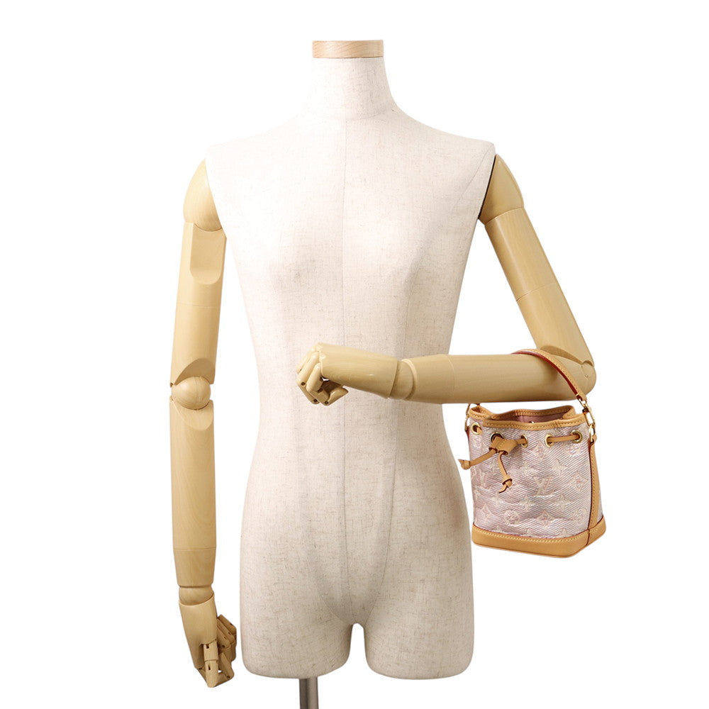 LOUIS VUITTON Nano Noe PinkM82427 Monogram Laminated Jacquard