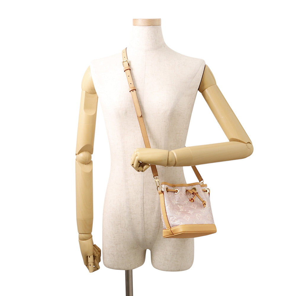 LOUIS VUITTON Nano Noe PinkM82427 Monogram Laminated Jacquard