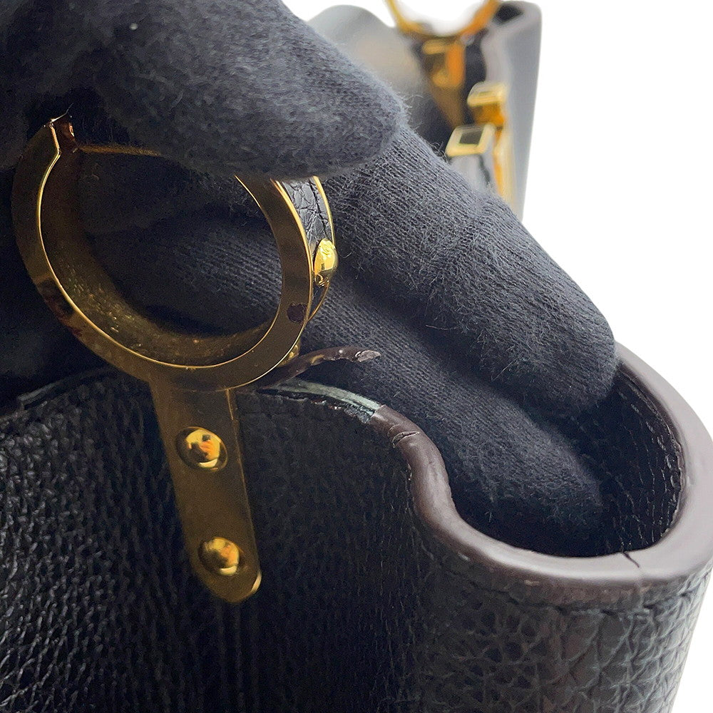 LOUIS VUITTON Capucines NoirM48864 Taurillon Leather Size MM
