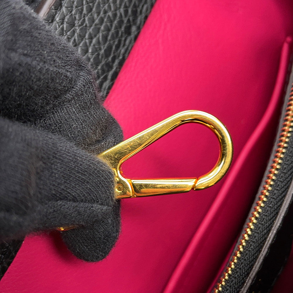 LOUIS VUITTON Capucines NoirM48864 Taurillon Leather Size MM