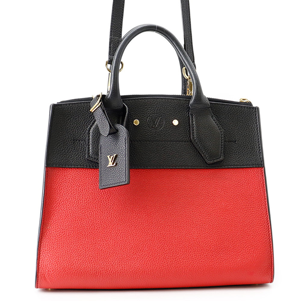 LOUIS VUITTON City Steamer Noir/RougeM54868 Leather Size PM