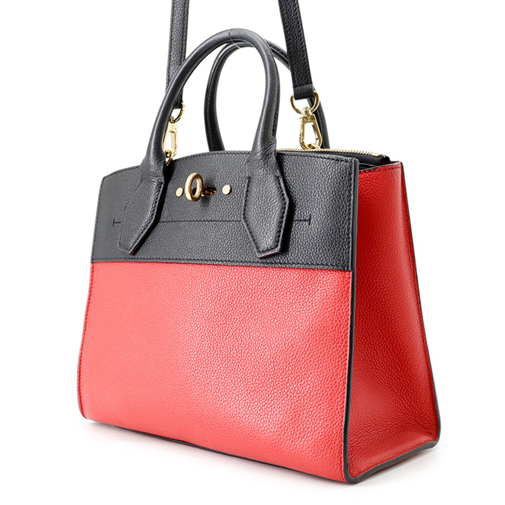LOUIS VUITTON City Steamer Noir/RougeM54868 Leather Size PM