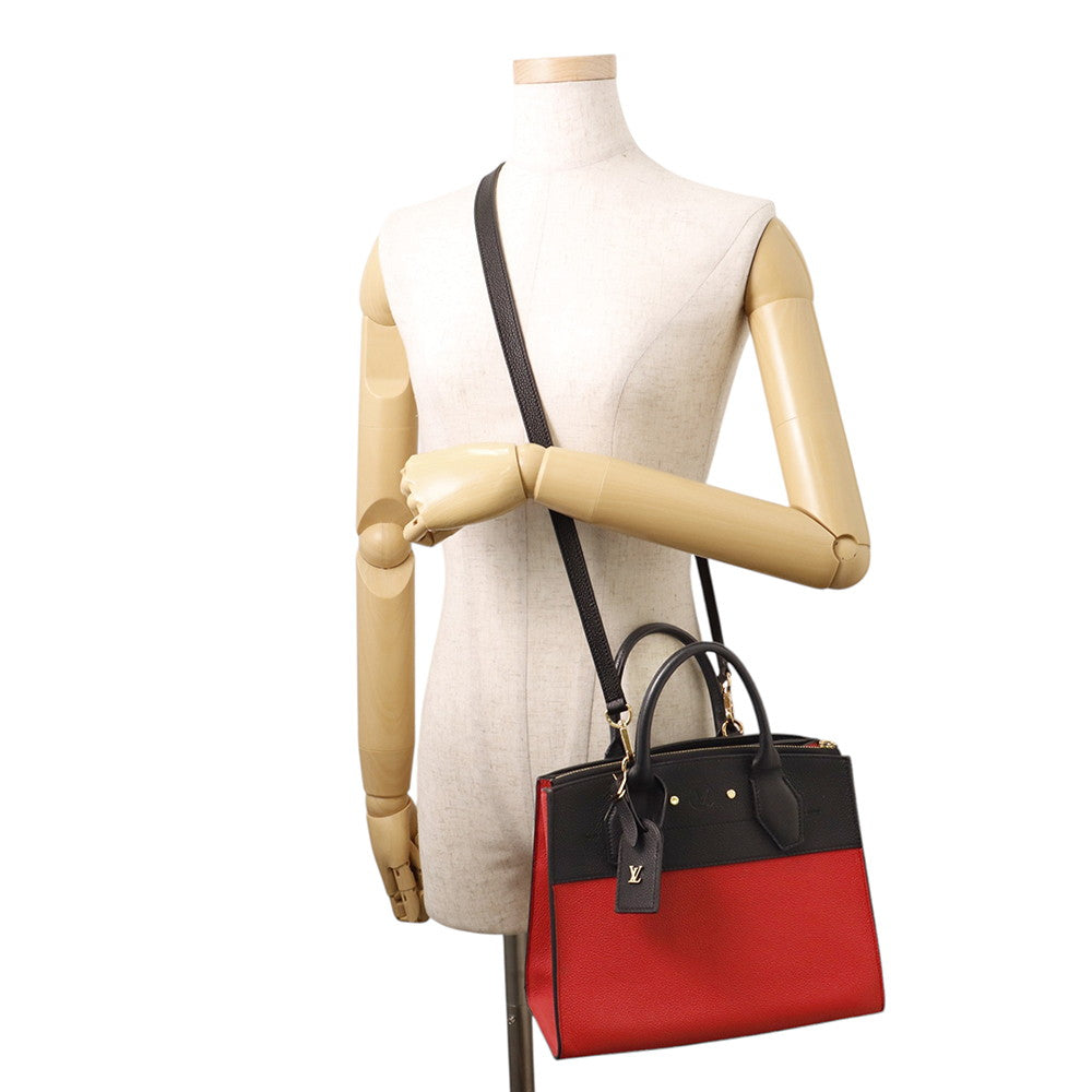 LOUIS VUITTON City Steamer Noir/RougeM54868 Leather Size PM