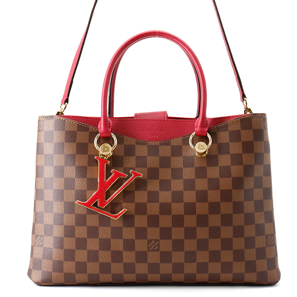 LOUIS VUITTON LV Riverside Lie De VinN40052 Damier Ebene Canvas Taurillon Leather