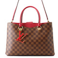 LOUIS VUITTON LV Riverside Lie De VinN40052 Damier Ebene Canvas Taurillon Leather