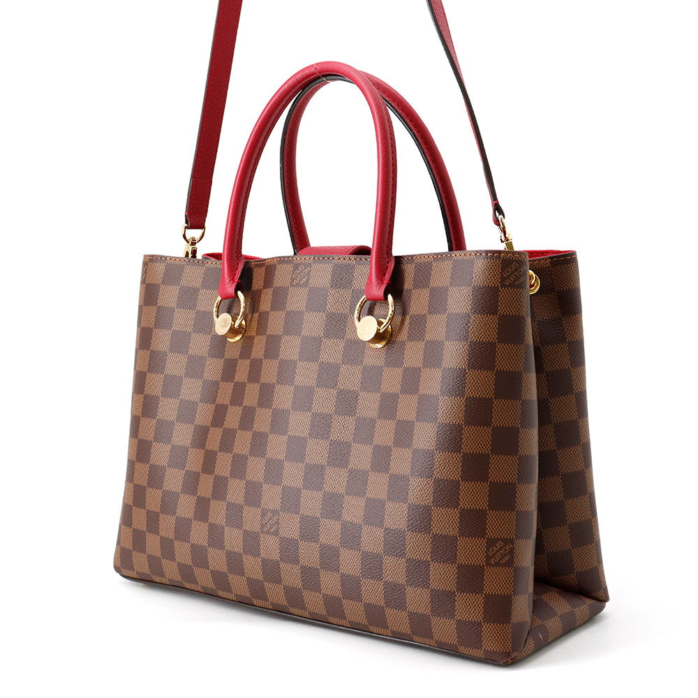 LOUIS VUITTON LV Riverside Lie De VinN40052 Damier Ebene Canvas Taurillon Leather