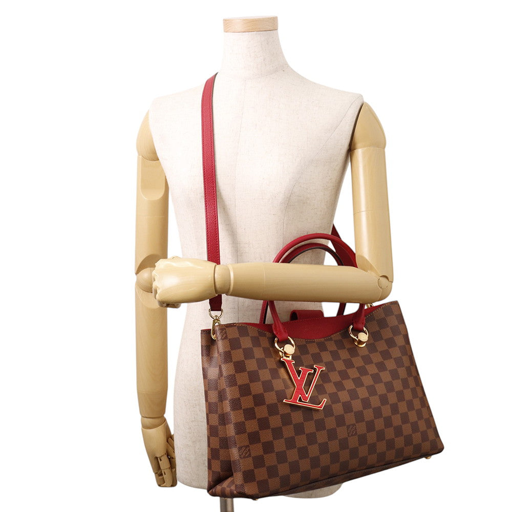 LOUIS VUITTON LV Riverside Lie De VinN40052 Damier Ebene Canvas Taurillon Leather
