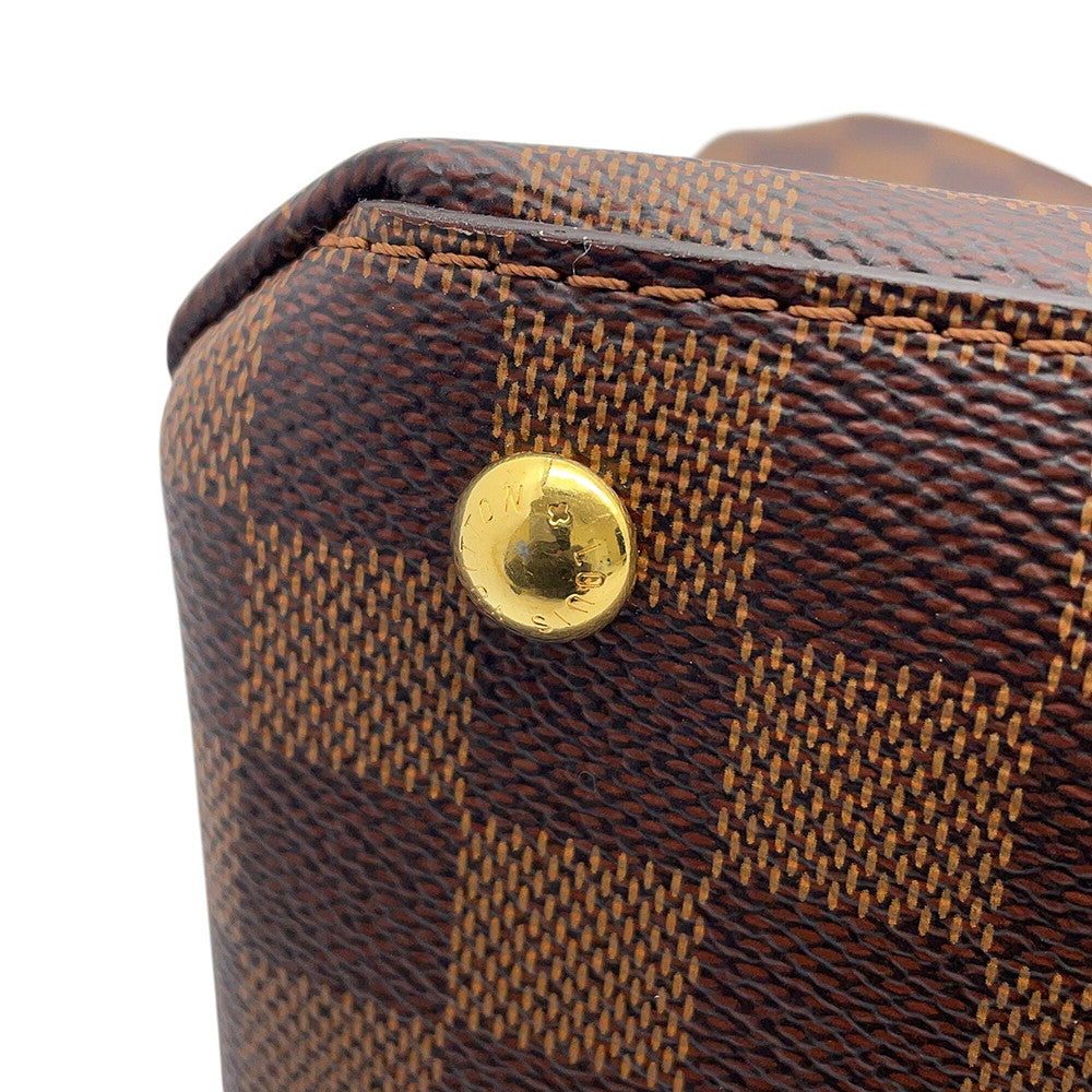 LOUIS VUITTON LV Riverside Lie De VinN40052 Damier Ebene Canvas Taurillon Leather