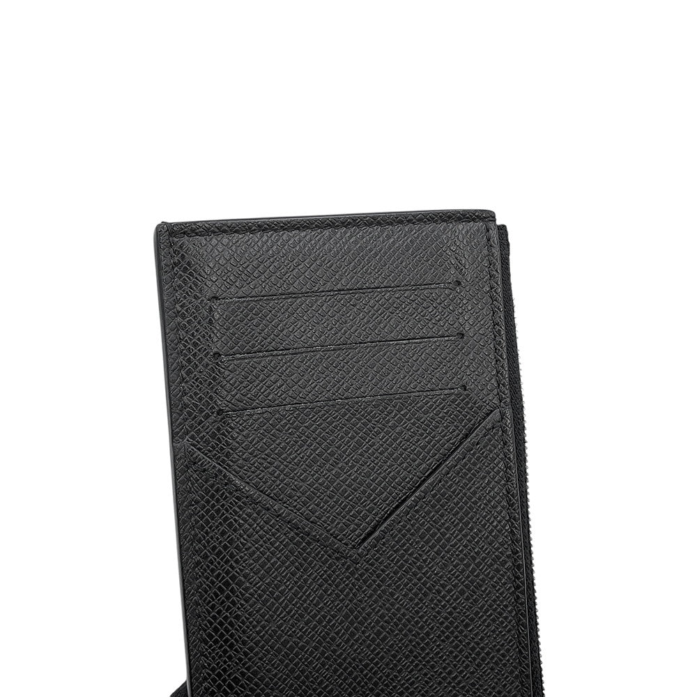LOUIS VUITTON Coin card holder NoirM62914 Taiga Leather