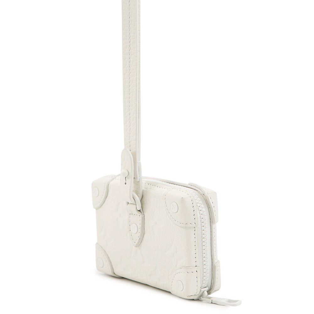 LOUIS VUITTON LV Friend Soft Trunk Necklace Wallet WhiteM80209 Monogram・Pattern/Taurillon Leather