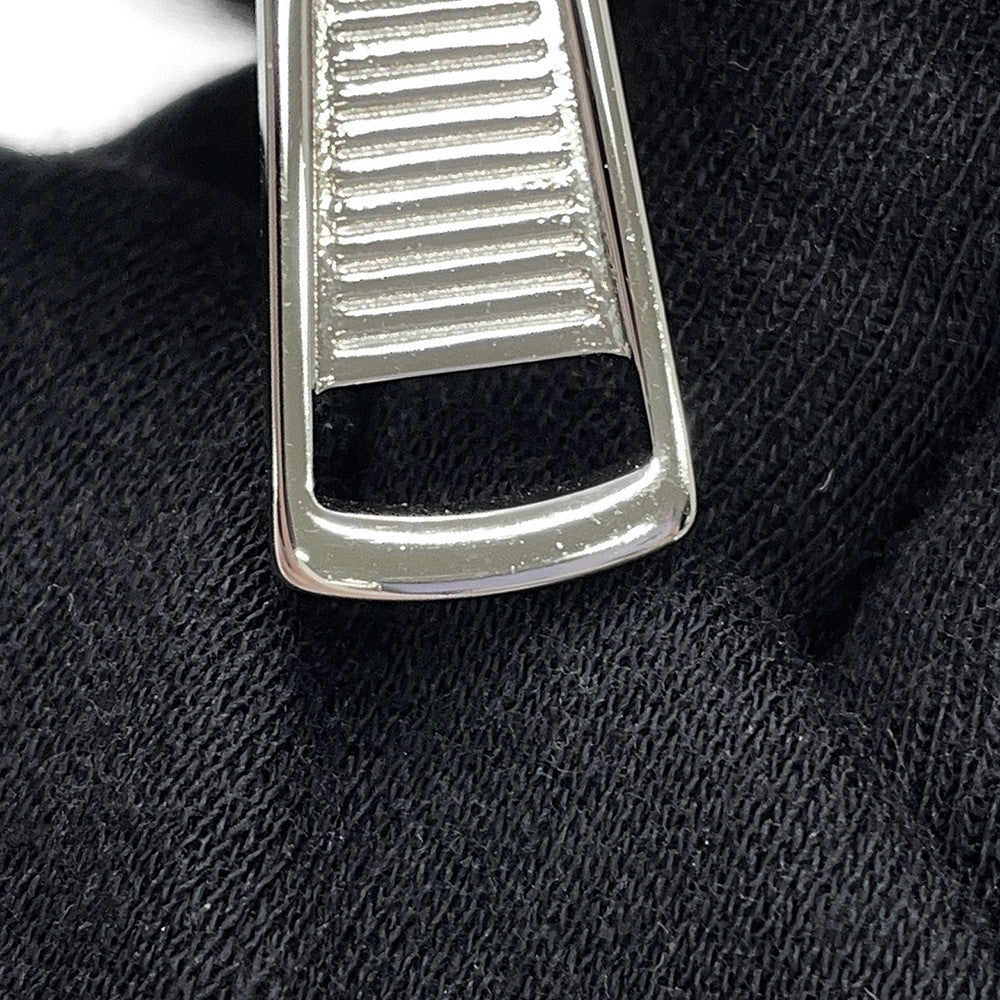 SAINT LAURENT PARIS Logo Zip Around Long Wallet Cloth Silver352904 Leather