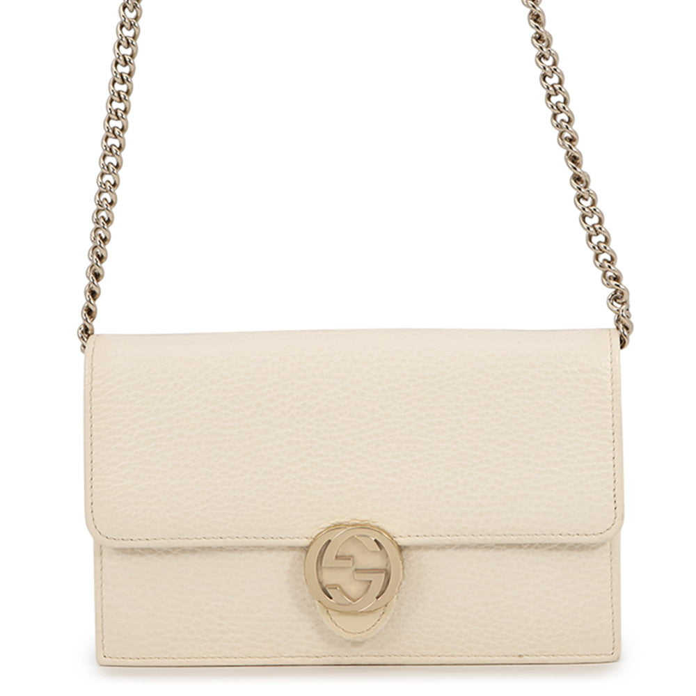 GUCCI ChainShoulder wallet Ivory615523 Leather