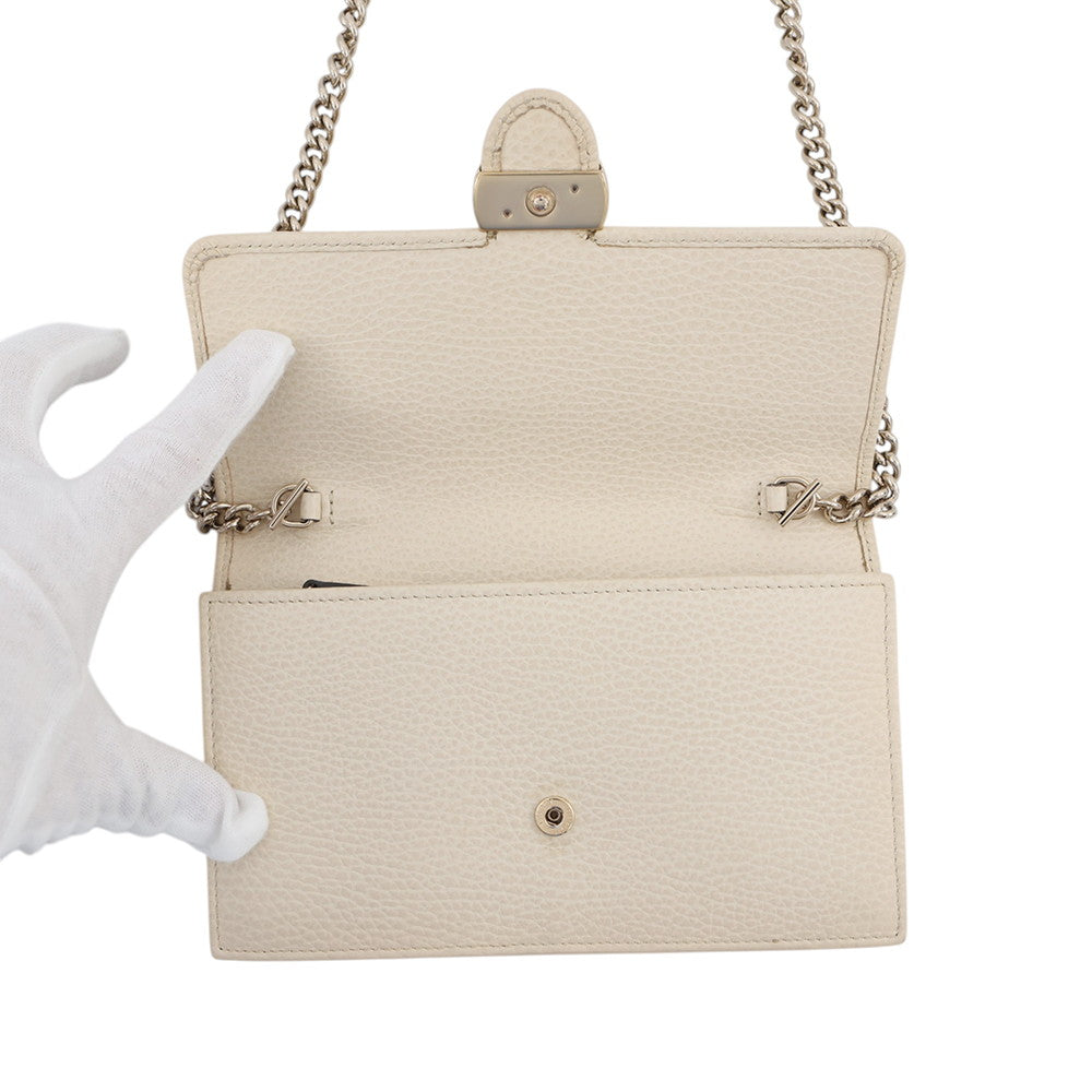 GUCCI ChainShoulder wallet Ivory615523 Leather
