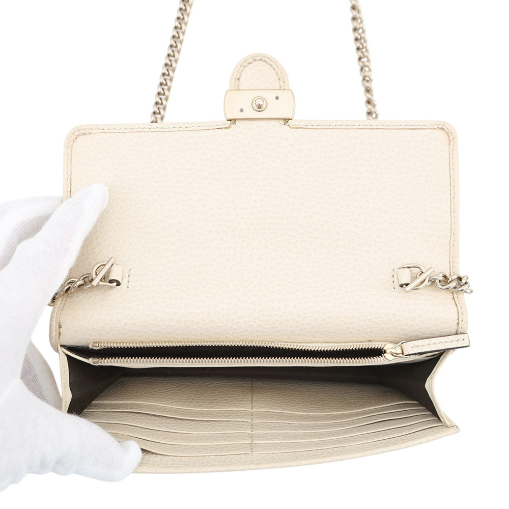 GUCCI ChainShoulder wallet Ivory615523 Leather