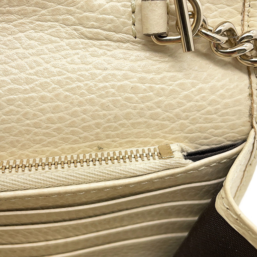 GUCCI ChainShoulder wallet Ivory615523 Leather