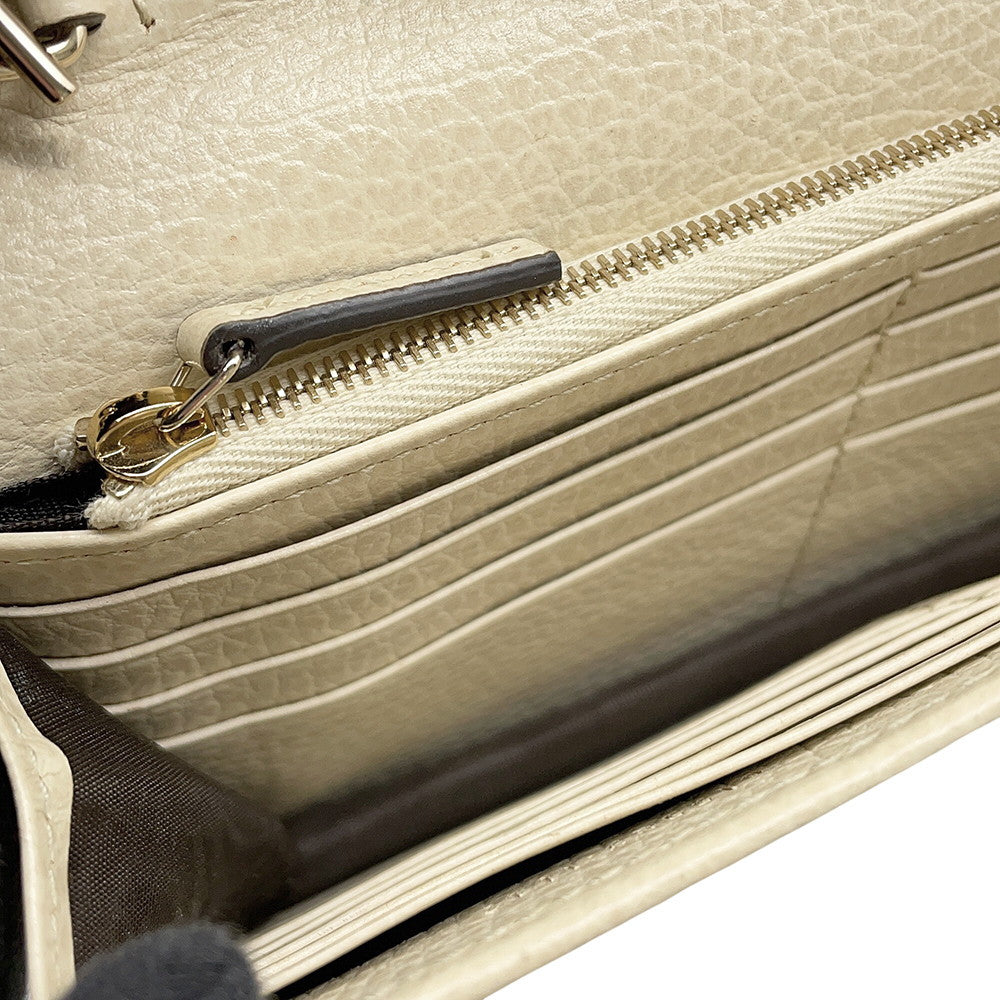 GUCCI ChainShoulder wallet Ivory615523 Leather