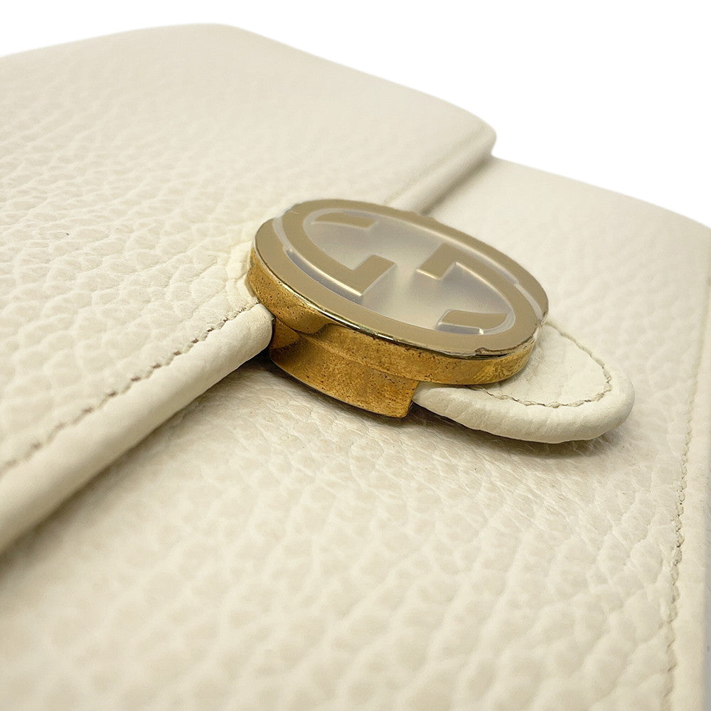 GUCCI ChainShoulder wallet Ivory615523 Leather