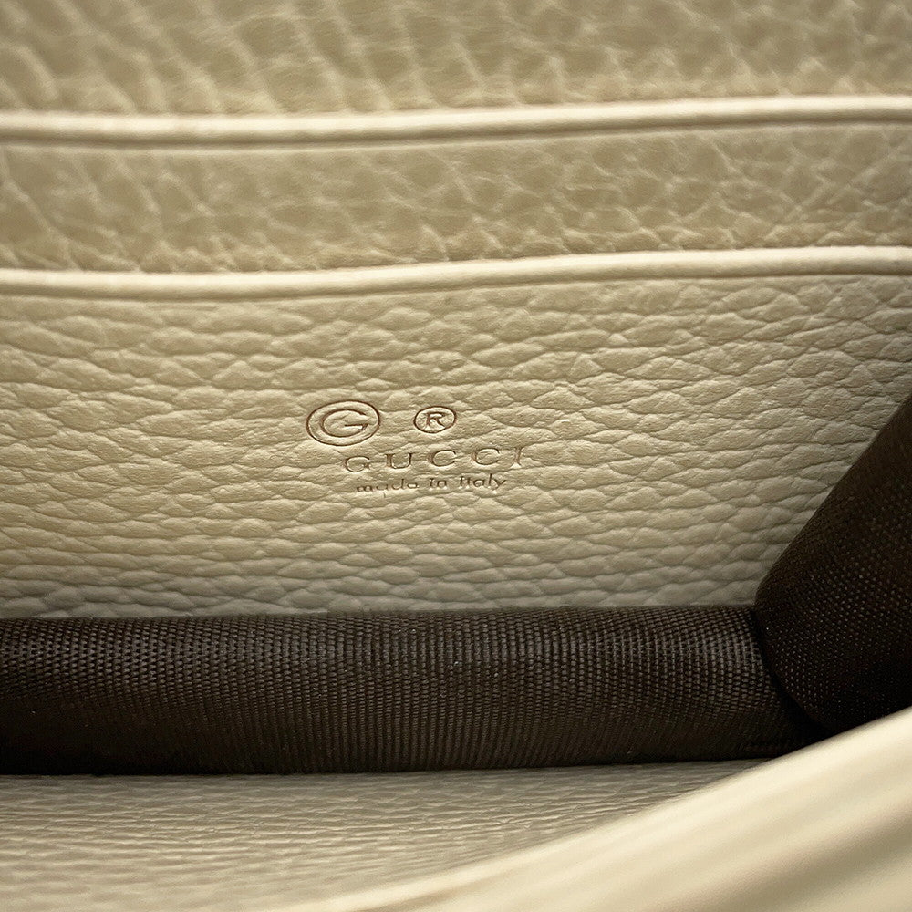 GUCCI ChainShoulder wallet Ivory615523 Leather